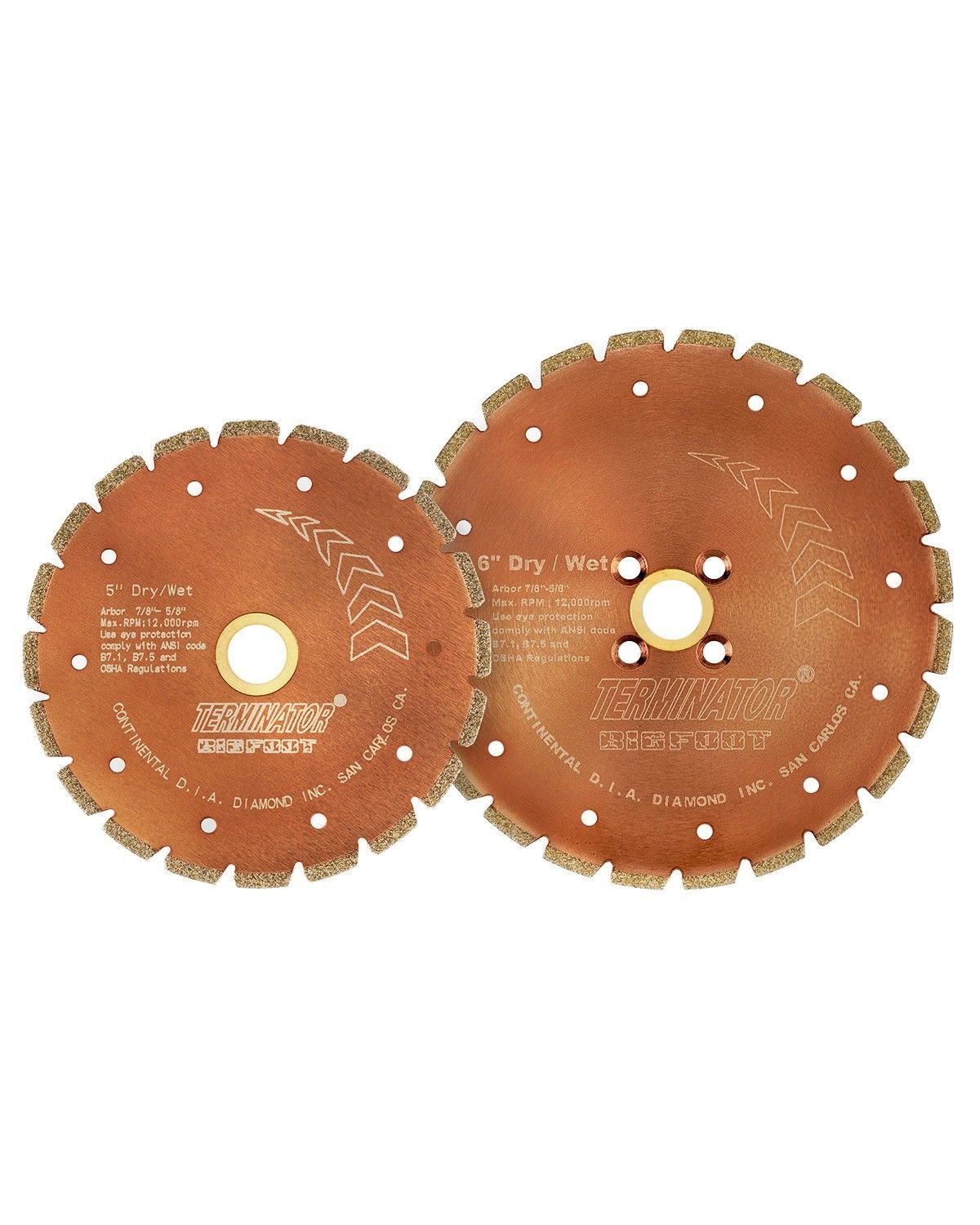 Terminator 6" x <>-5/8" Bigfoot Premium Marble Blade