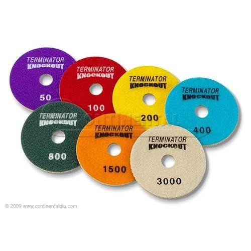 Terminator KNOCKOUT 4" 50 Grit Wet Polishing Pad