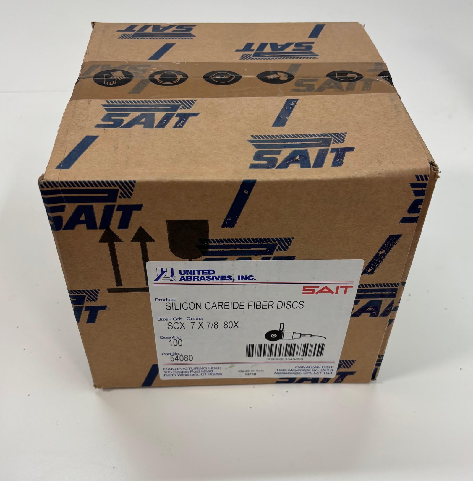 SAIT 7" Silicone Carbide Fiber Disc Grit